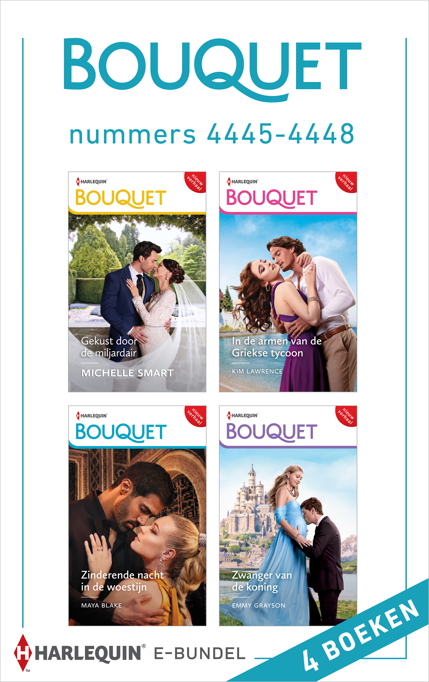 Omslag van Bouquet e-bundel nummers 4445 - 4448