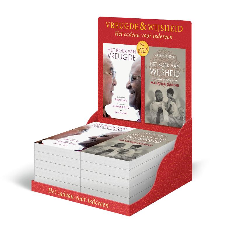 Omslag van Het boek van vreugde & Het boek van wijsheid - display 2 x 6 ex.