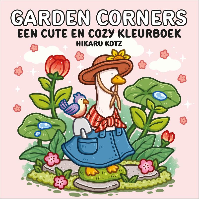 Omslag van Garden Corners – een cute en cozy kleurboek