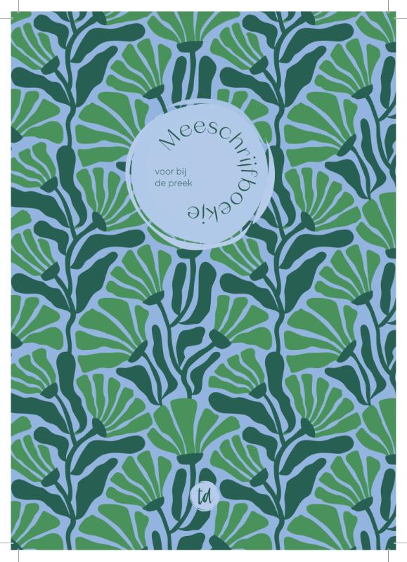 Omslag van Meeschrijfboekje bij de preek (groen