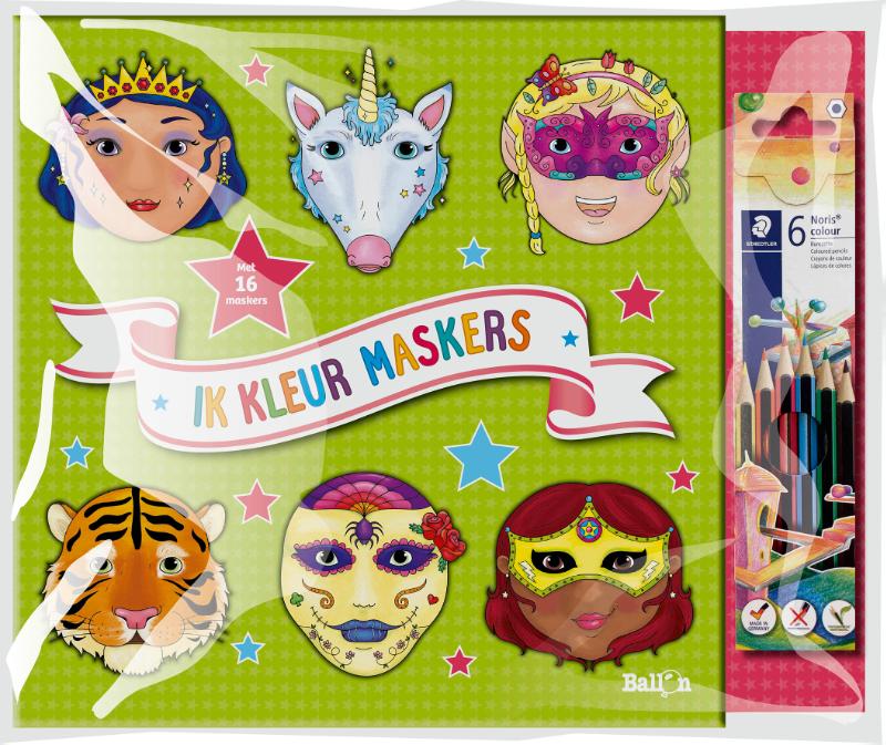 Omslag van Ik kleur maskers (groen)