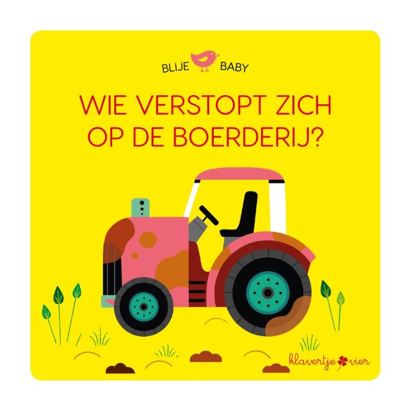 Omslag van Blije baby: Wie verstopt zich op de boerderij? (puzzelboek