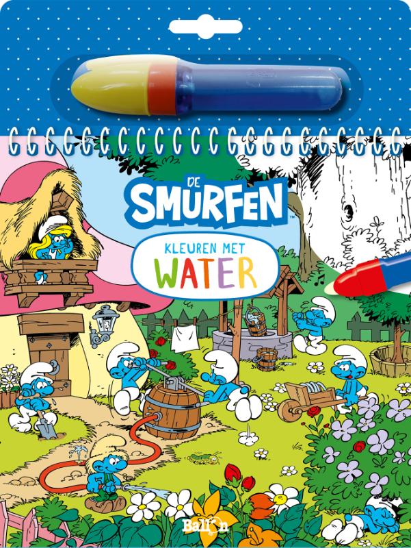 Omslag van Kleuren met water - De Smurfen