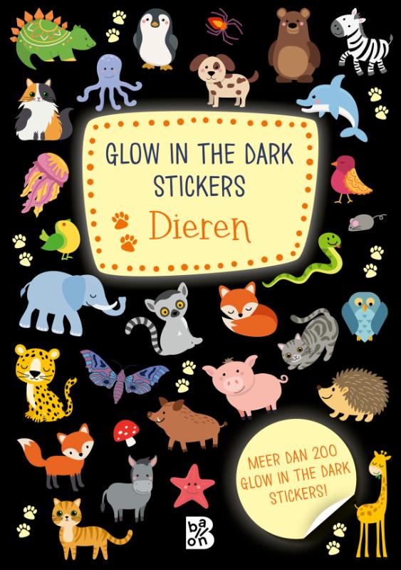 Omslag van Glow in the dark stickers Dieren