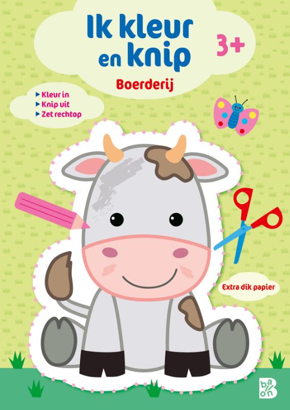 Omslag van Ik kleur en knip: Boerderij