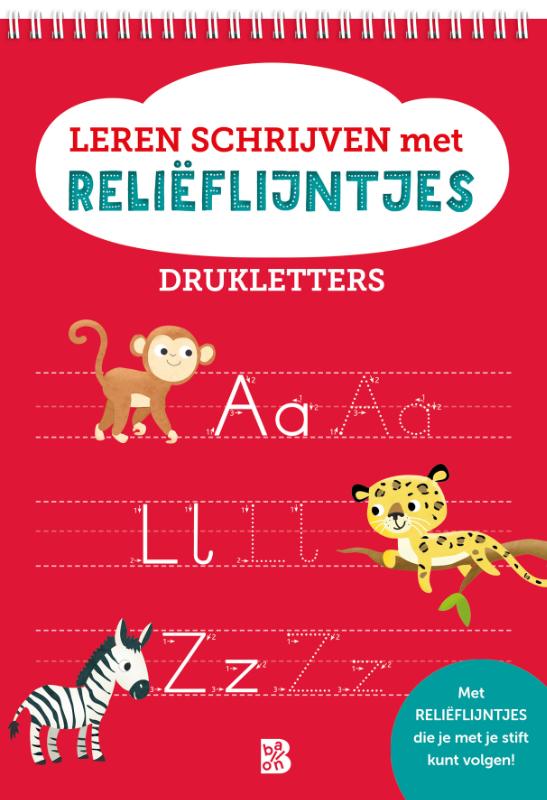 Omslag van Leren schrijven met reliëflijntjes: Drukletters