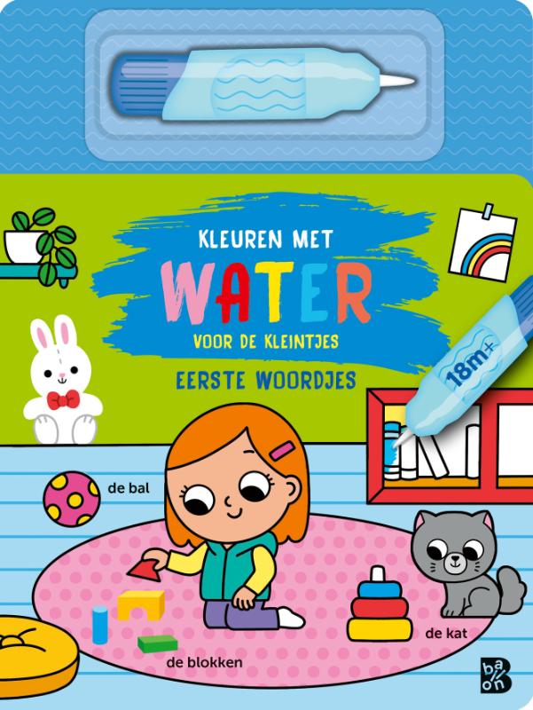 Omslag van Kleuren met water voor de kleintjes: Eerste woordjes