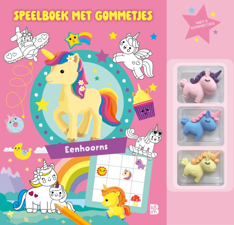Omslag van Speelboek met gommetjes: Eenhoorns