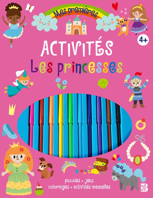 Omslag van Bloc d'activités avec feutres: Les princesses (iSeek)