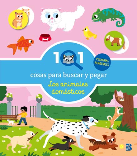 Omslag van 101 choses à trouver et à coller 2026: Les animaux familiers CAST