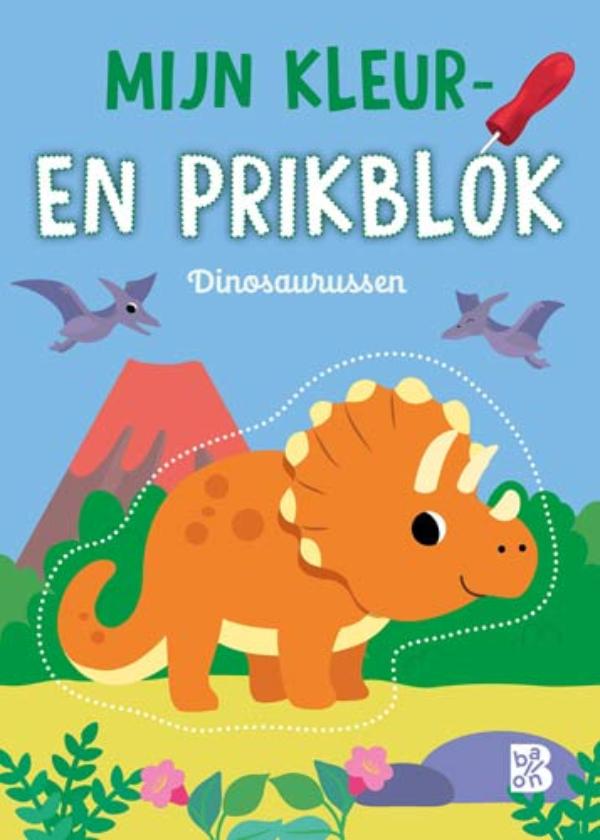 Omslag van Mijn kleur- en prikblok: Dinosaurussen