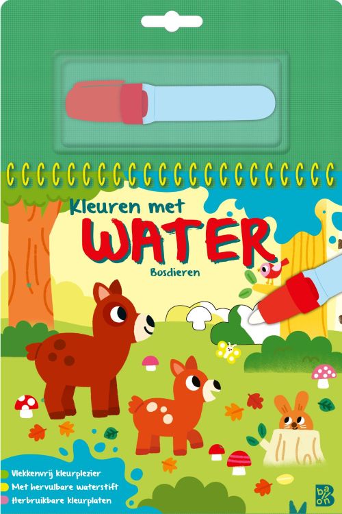 Omslag van Kleuren met water: Bosdieren