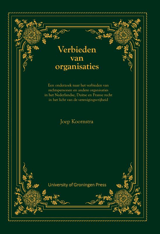 Omslag van Verbieden van organisaties