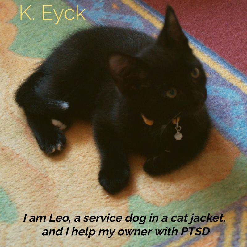 Omslag van I'm Leo, a service dog in a cat jacket, and I'm helping my owner with PTSD