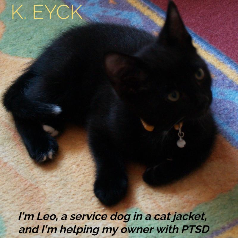 Omslag van I'm Leo, a service dog in a cat jacket, and I'm helping my owner with PTSD