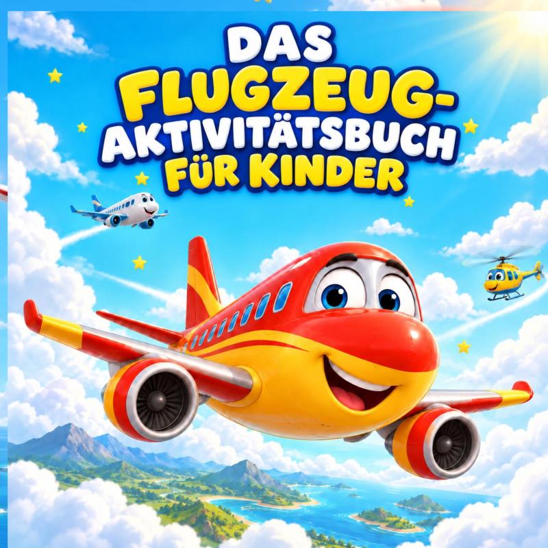 Omslag van Das Flugzeug Aktivitätsbuch für Kinder