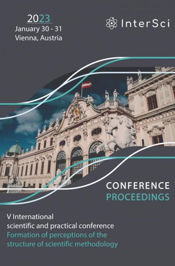 Omslag van International scientific and practical conference "Formation of perceptions of the structure of scientific methodology"