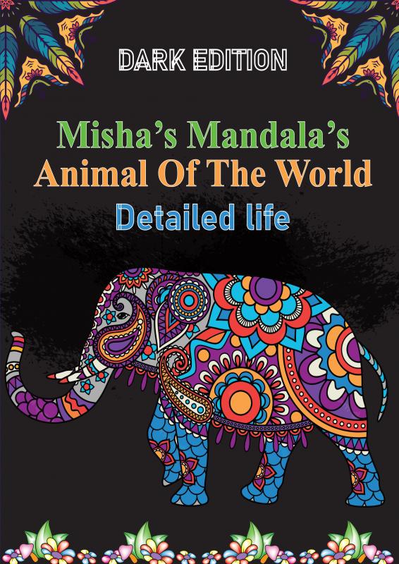 Omslag van Misha's mandala's: Animals of the world Detailed life