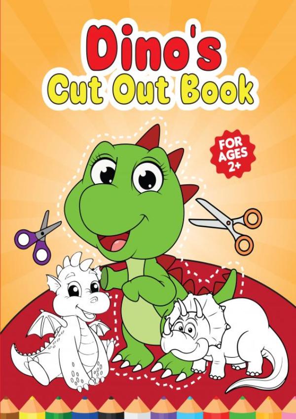 Omslag van Cutsie Animals - Dino's cut out book