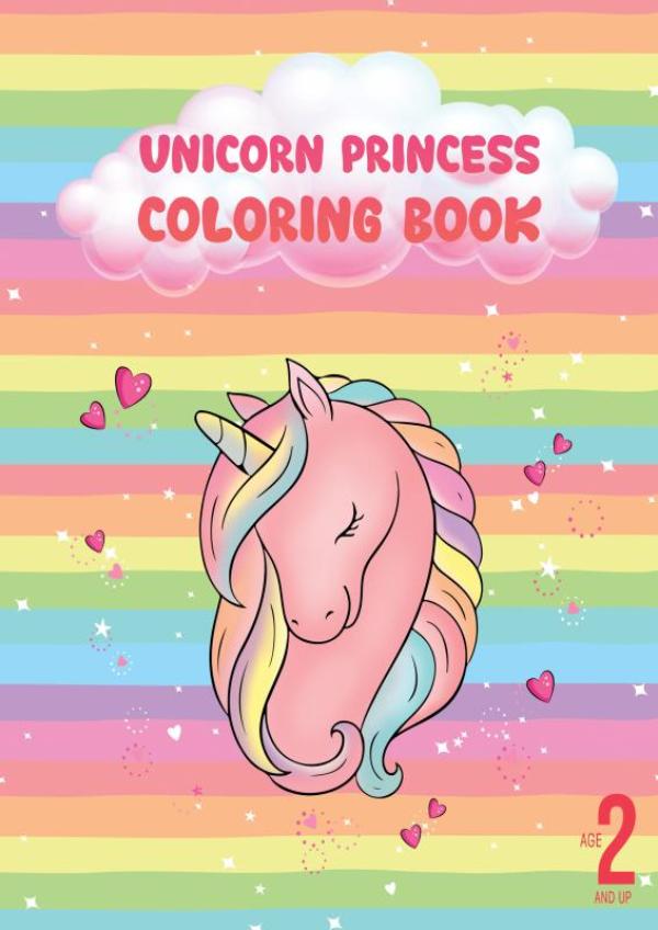 Omslag van Unicorn princess coloring book