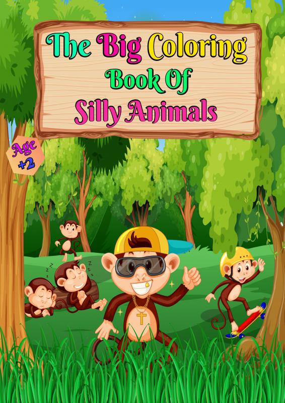 Omslag van The Big Coloring Book of Silly Animals