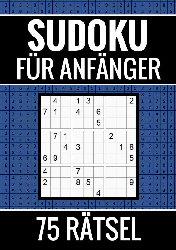 Omslag van Sudoku für Anfänger - 75 Rätsel (einfach)