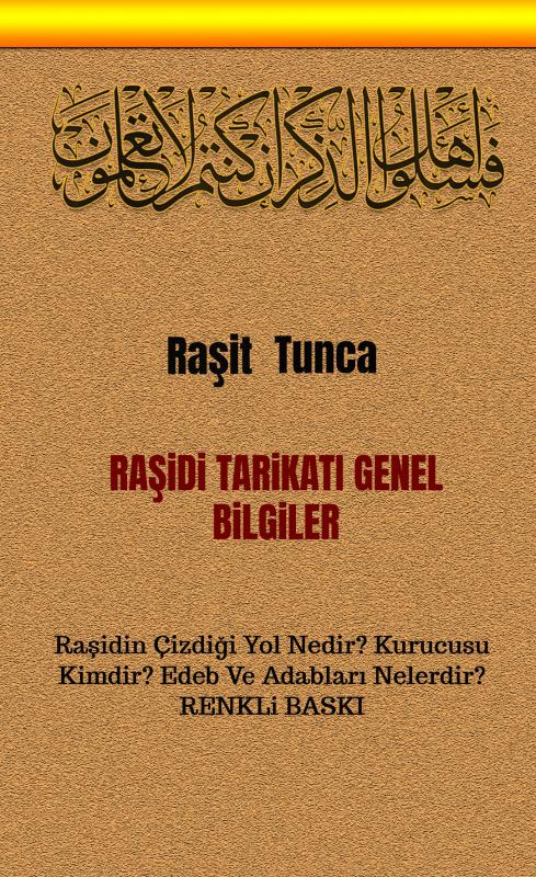 Omslag van RAŞiDi TARiKATI GENEL BiLGiLER