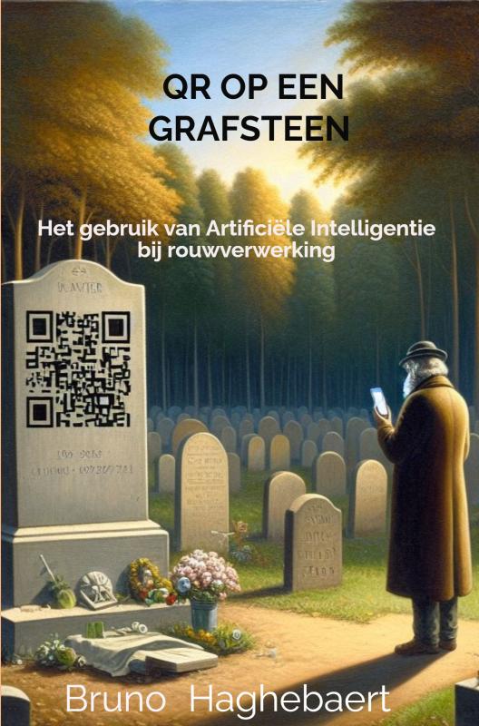 Omslag van QR op een grafsteen