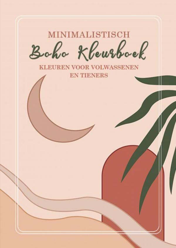 Omslag van Kleuren voor Volwassenen en Tieners - Minimalistisch Boho Kleurboek