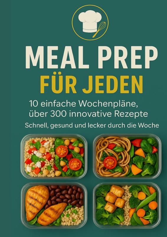 Omslag van Meal Prep für Jeden: 10 einfache Wochenpläne, über 300 innovative Rezepte-Schnell, gesund und lecker durch die Woche