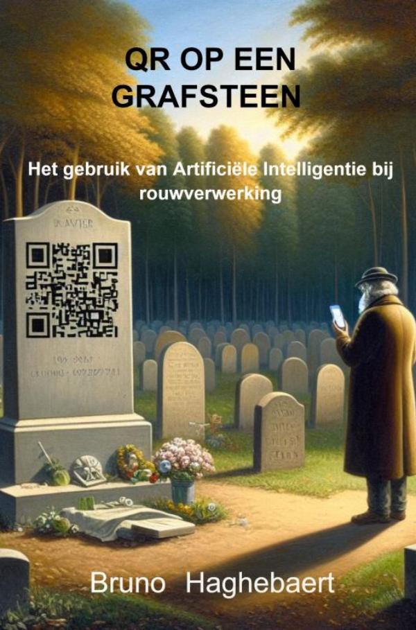 Omslag van QR op een grafsteen
