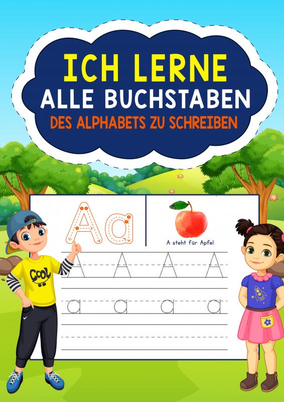 Omslag van Ich lerne schreiben, alle Buchstaben des Alfabets
