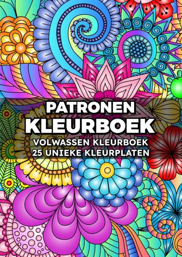 Omslag van Volwassen Kleurboek: Patronen Kleurboek, 25 Unieke Kleurplaten