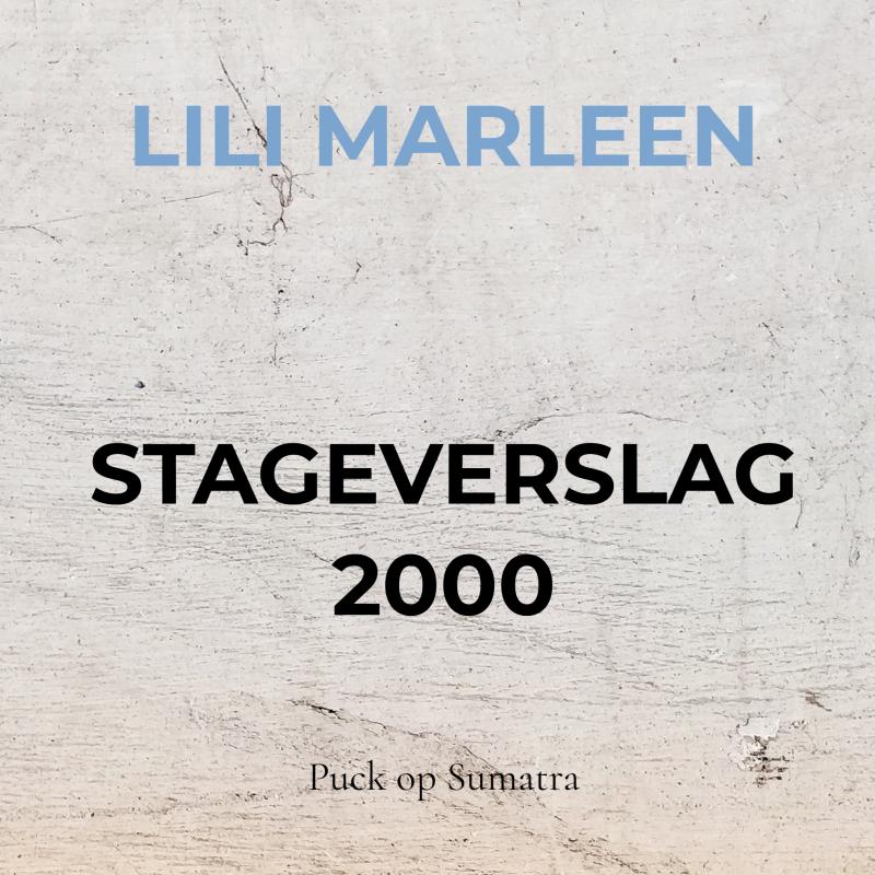 Omslag van STAGEVERSLAG 2000