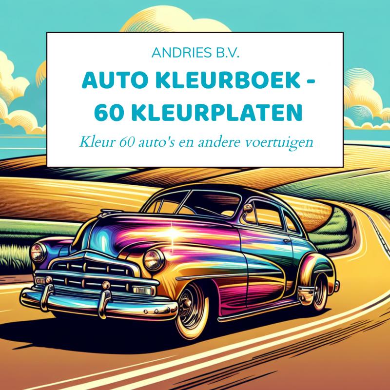 Omslag van Auto Kleurboek - 60 Kleurplaten