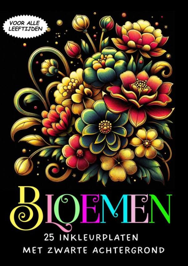 Omslag van Inkleurplaten voor Volwassenen - Bloemen