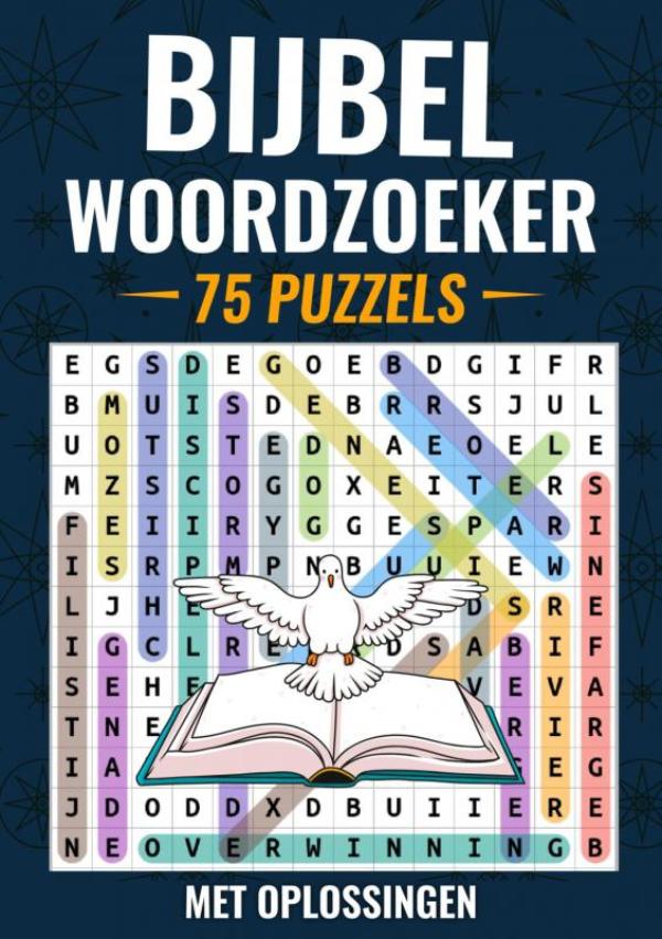 Omslag van Bijbel Woordzoeker - 75 Puzzels incl. Oplossingen