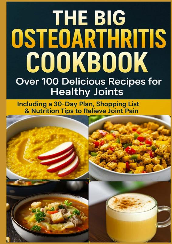 Omslag van THE BIG OSTEOARTHRITIS COOKBOOK Over 100 Delicious Recipes for Healthy Joints