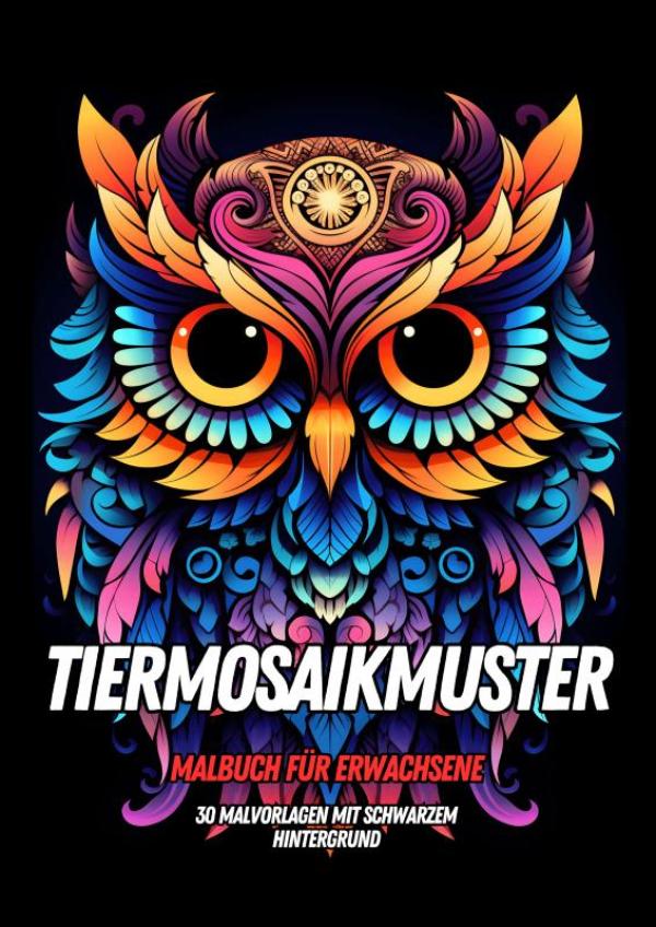 Omslag van Malbuch für Erwachsene – Tiermosaikmuster