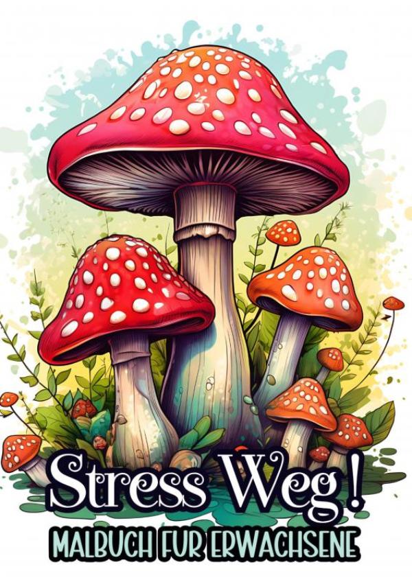 Omslag van Malbuch für Erwachsene - Stress Weg!