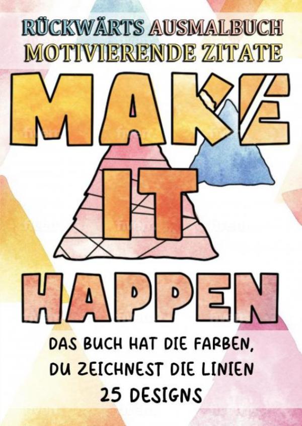 Omslag van Rückwärts Ausmalbuch - Motivierende Zitate