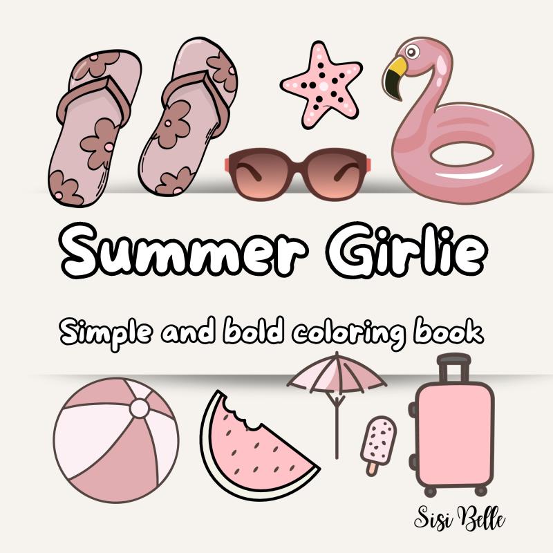 Omslag van Summer Girlie coloring book