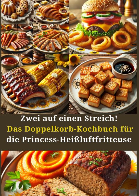 Omslag van Zwei auf einen Streich! Das Doppelkorb-Kochbuch für die Princess-Heißluftfritteuse