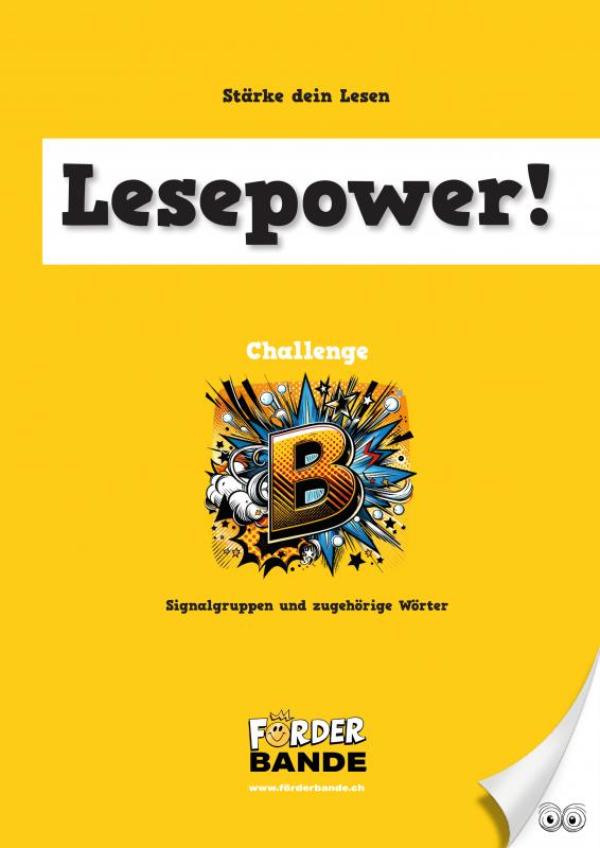 Omslag van Lesepower! Challenge B - Signalgruppen und zugehörige Wörter