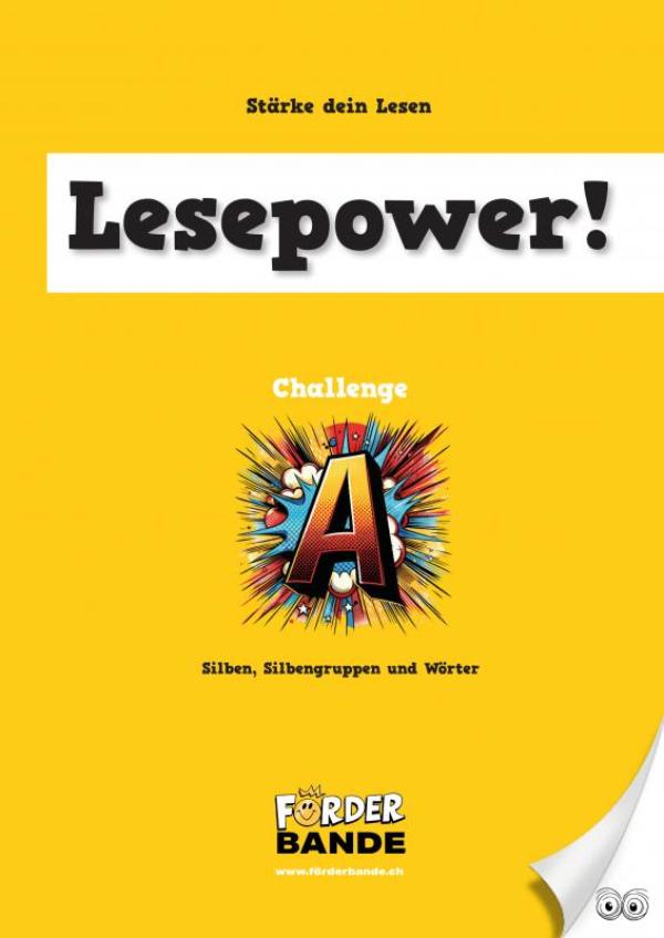 Omslag van Lesepower! Challenge A - Silben, Silbengruppen und Wörter