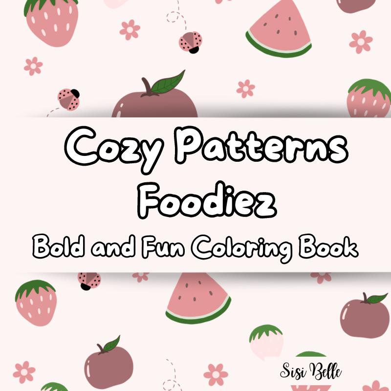 Omslag van Cozy Patterns Foodiez coloring book