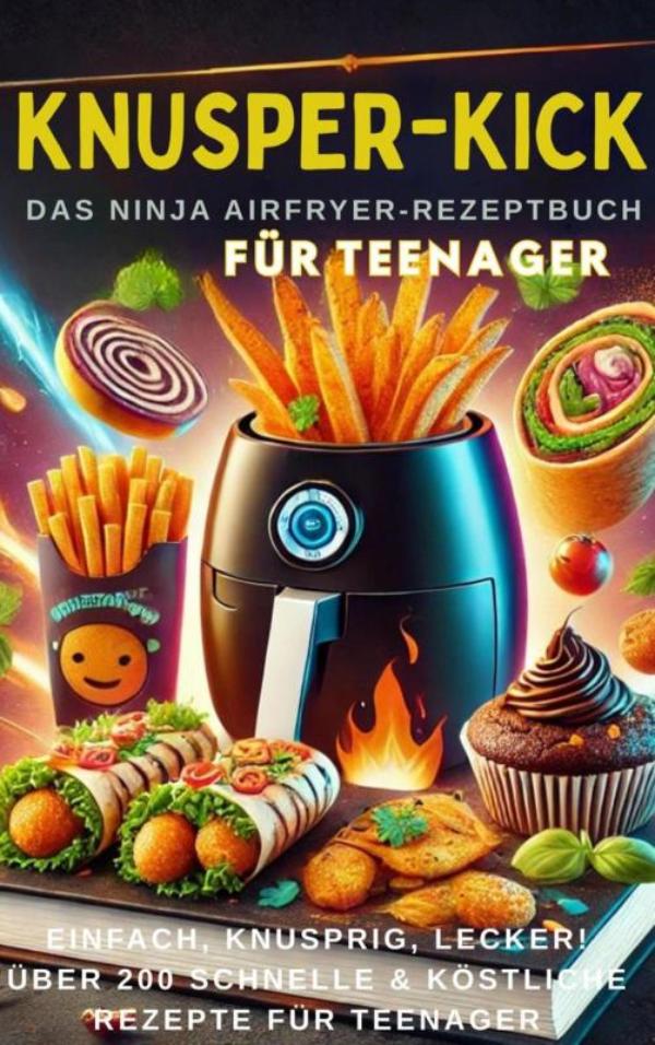 Omslag van KNUSPER-KICK: Das Ninja Airfryer-Rezeptbuch – Einfach, knusprig, lecker![FARBAUSGABE]