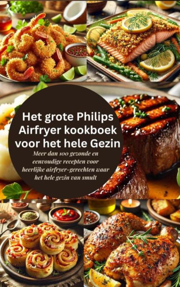 Omslag van Het grote Philips Airfryer kookboek voor het hele gezin