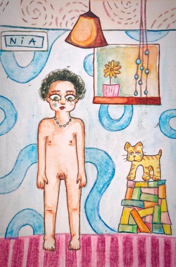 Omslag van A menina sem umbigo