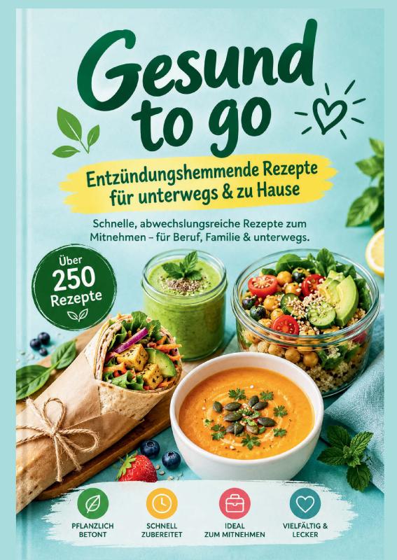 Omslag van Gesund to go: Entzündungshemmende Rezepte für unterwegs & zu Hause